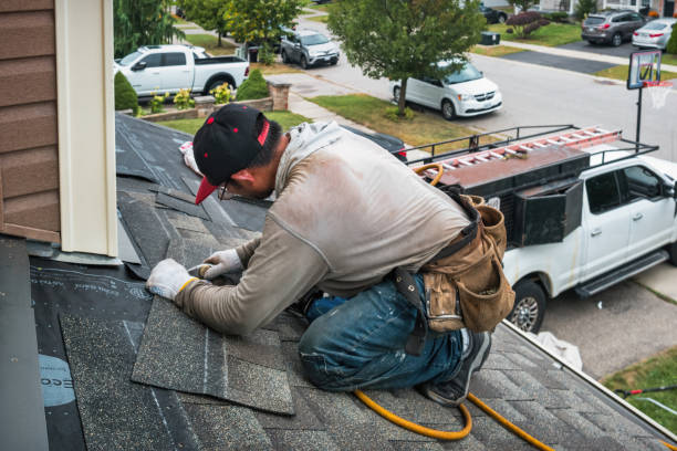 Professional Roof Replacement technician working in Smithmill, PA